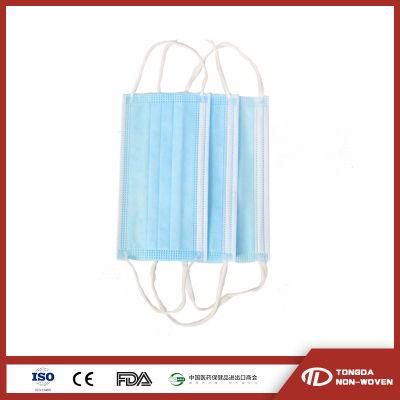 Bfe 99 Filter 3 Ply Nonwoven Fabric Face Mask En 14683 Disposable Medical Surgical Face Mask with CE&FDA