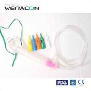 2 Diluters and 6 Diluters Venturi Mask with Oxygen Tubing