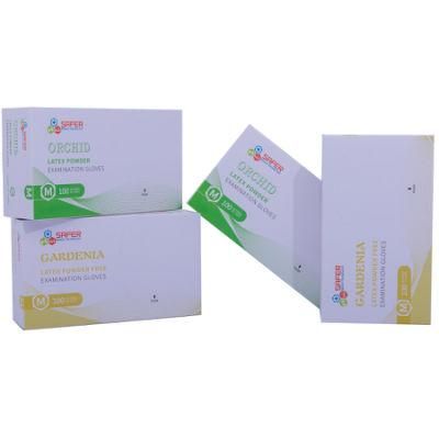 Latex Gloves Box OEM Malaysia Powder Disposable Medical Grade
