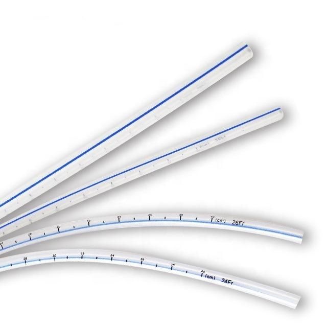 Disposable Medical Grade Silicone Drainage Chest Tube Perforated and Printed
