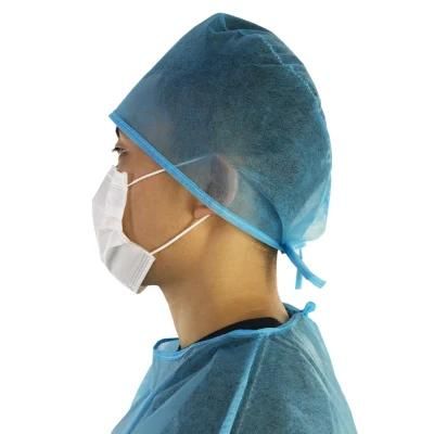 Doctor Cap Blue Color Disposable Non Woven Surgical Doctor Cap