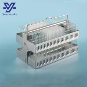 Pathology Consumables Stainless Steel Slide Staining Racks for 60 Slides