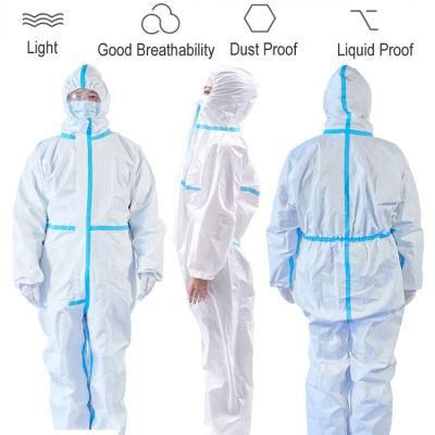 Nonwoven PPE Plastic Wholesale Waterproof SMS Antistatic PE PP Non Sterile Disposable Medical Protective Coverall