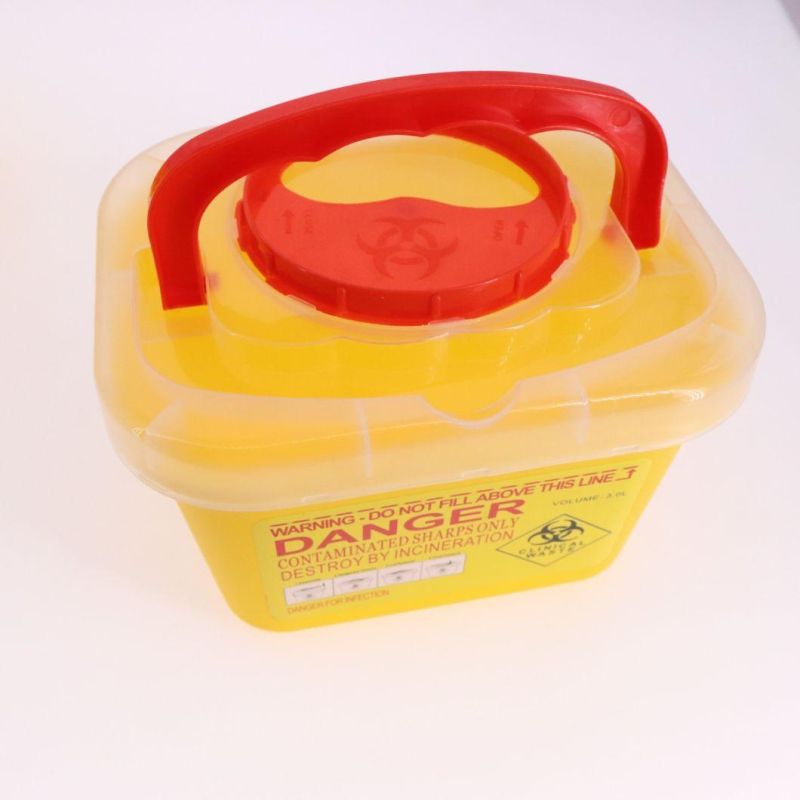 Medical Sharps Disposal Container Reusable Waste Bin Needles Container