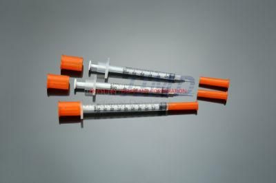 CE/FDA Approved Disposable Insulin Syringe 50/101units for Insulin Injection