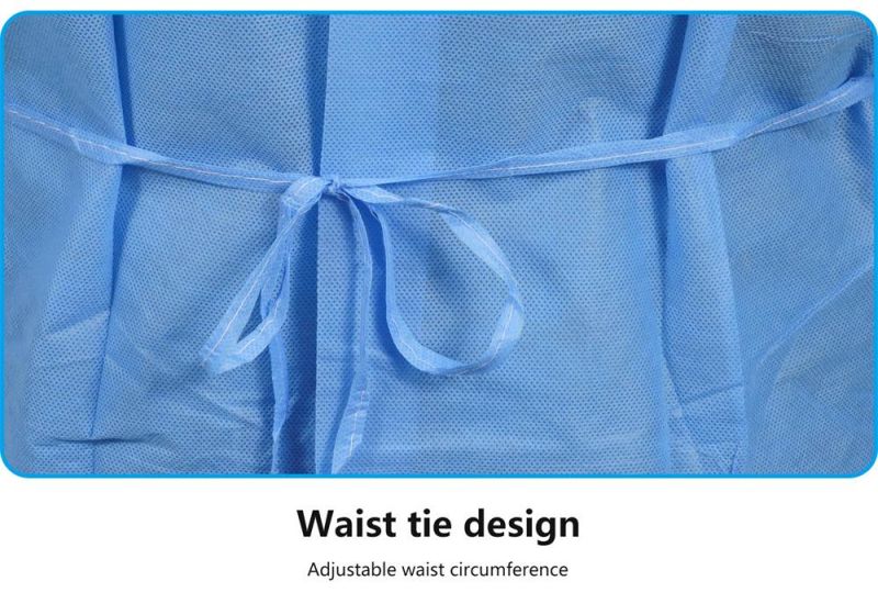 Surgical Gown Medical Waterproof Plastic SMS Non-Woven Fabric Disposable Protective Isolation Gown