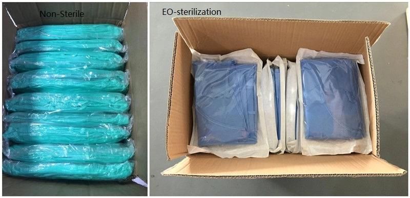 Disposbale SMS Isolation Gown Batas Quirurgicas No Tejidas Desechables Trajes Medicos De Aislamiento No Esteriles