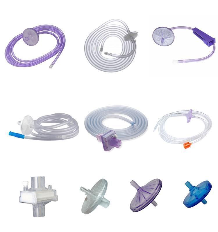 Disposable PVC Tubing Set with Insufflation Filter for Laparoscopy