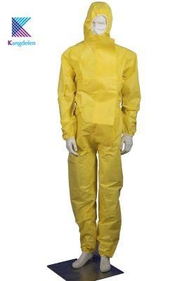 in Stock PP Disposable Medical Surgical Isolation Protective Clothing Gown