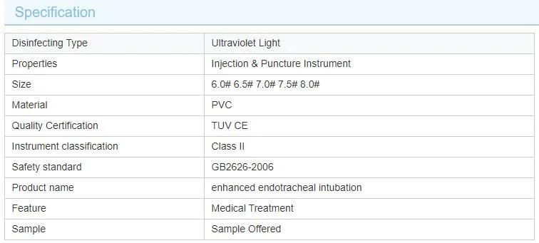 Medical PVC Enhanced Sputum Aspiration Tracheal Tube