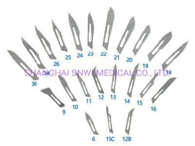 China Factory Disposable Sterile Carbon Stainless Steel Surgical Scalpel Blade for Hospital