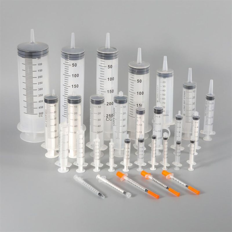 5ml 3ml 10ml 1ml Disposable Syringe Injections with Fixed Needles Luer Lock