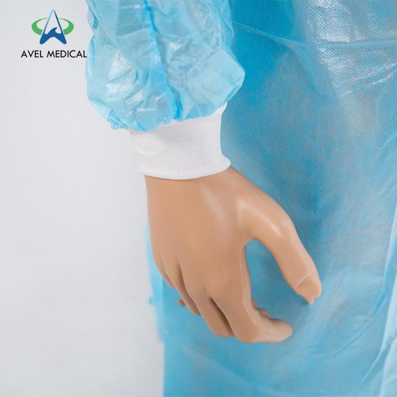 Disposable Nonwoven Surgeon Isolation Surgical Gown with Knit Cuff
