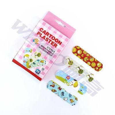 Waterproof Shaped Kids Biodegradable Hydrocolloid Brown Cartoon Bandaid