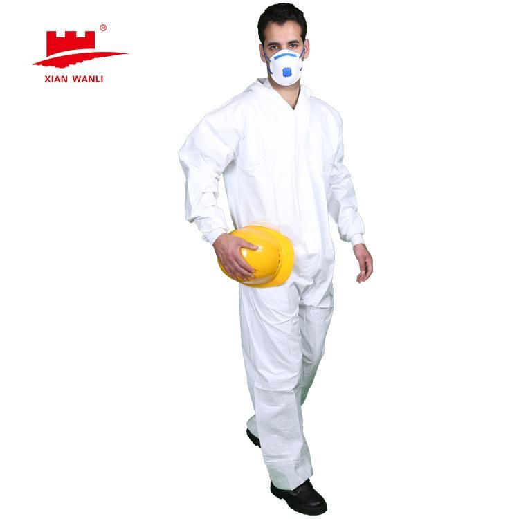 Disposable Microporous Coverall with SGS Certificate/White Non-Woven Coverall