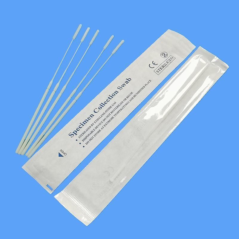 Swab Disposable Medical Sterile Swab Sticks with Nylon Flocked Tip Sponge Oral Throat Nasal Cervical Urethra DNA