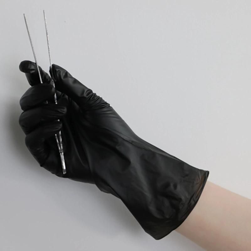 House Cleaning Civilian Use Blue Black Disposable Nitrile Vinyl Blended Glove Powder Free FDA CE SGS Certified