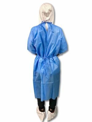 Disposable Breathable Medical Surgical Short Sleeve Isolation Gown Protective Clothing