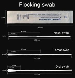 Disposable Sterile Sample Collection Cotton Medical Sterile Nasal Swab