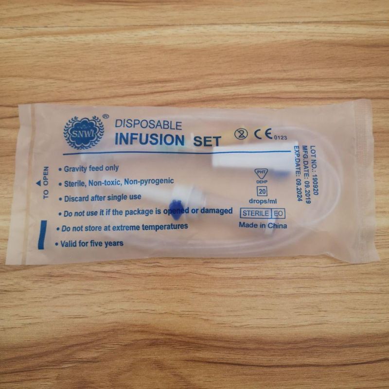 Medical Disposable Sterile IV Giving Infusion Set with Needle or Scalp Vein