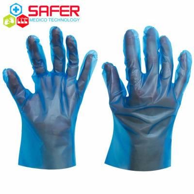 Blue TPE Gloves Disposable Plastic Hand Gloves for Food Prepare