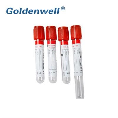 Hot Sale Disposable Medical Red Plain Vacuum Blood Collection Tubes
