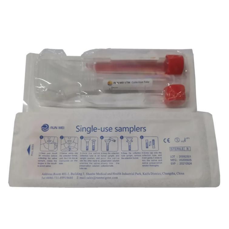 Disposabl Saliva Sampler Collector Single Use Saliva Collection Test Kit for DNA/Rna Specimen