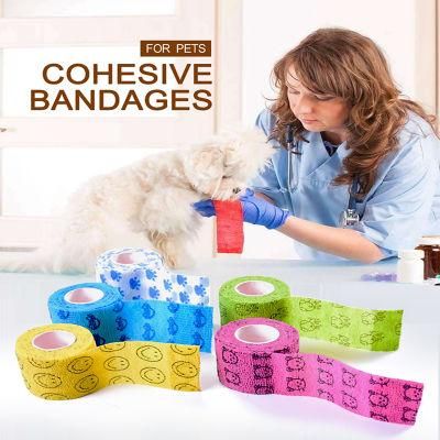 Medical Consumables Veterinary Cohesive Cat Pet Healthcare Bandage for Animal