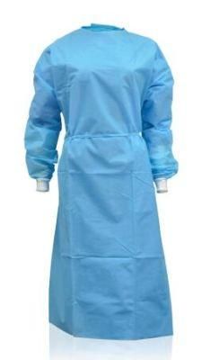 Disposable AAMI PB70 Level3/En13795 Surgical Gown Blue Reflective Tape