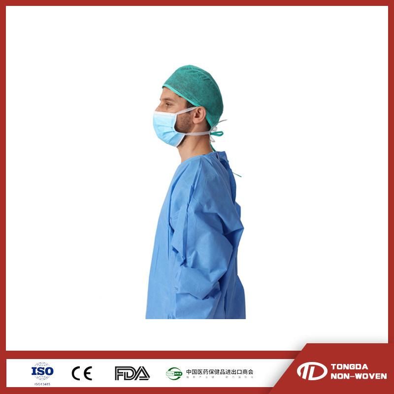 Disposable Nonwoven Medical Doctor Cap with Ties on Back