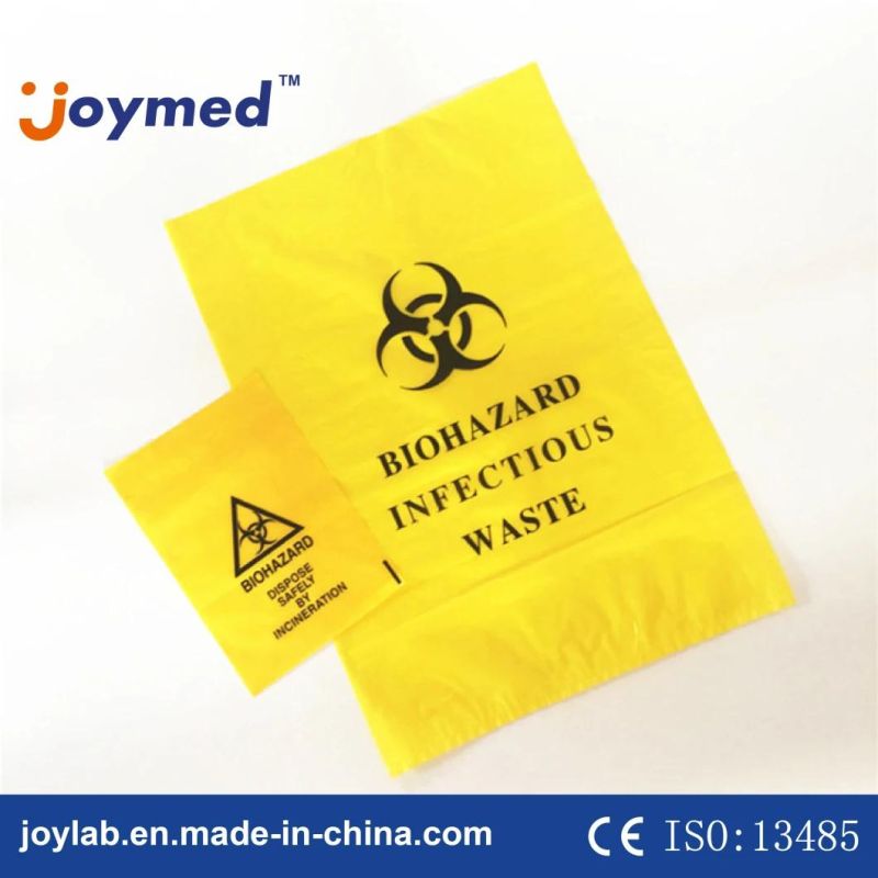 Wholesale HDPE Autoclave Bio Medic Waste Biohazard Yellow Flat Bag