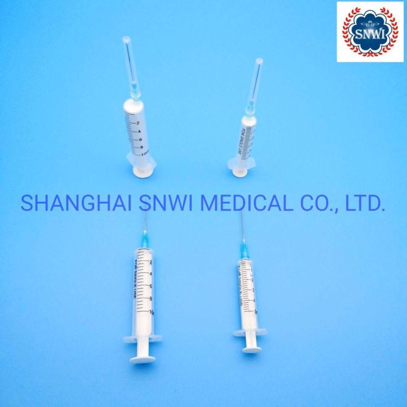 2 or 3 Parts Medical Disposable Syringe with CE0123 and ISO13485