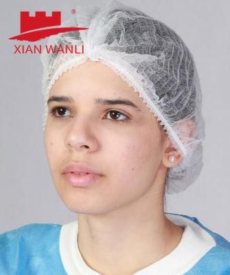 PP Non Woven Strip Clip Cap Bouffant Head Cover Hair Net Doctor Hat Round Mob Cap