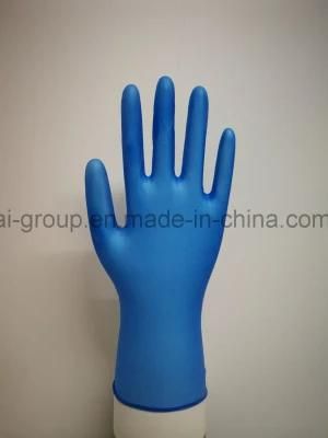Aql1.5 Medical Grade Powder Free Blue Disposable Vinyl Gloves
