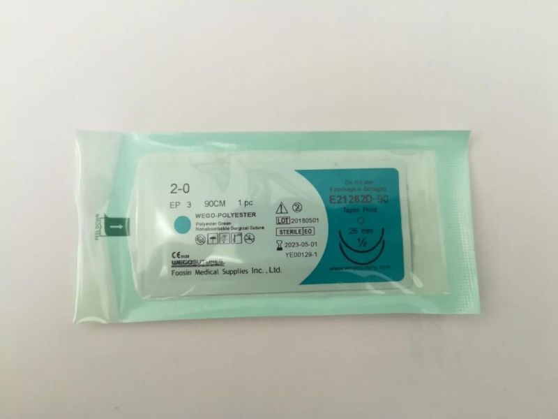 Green Polyester Surgical Suture with Good Quality OEM