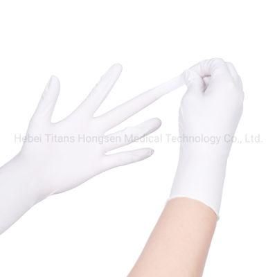 Titanfine Hot Selling Waterproof White Disposable Biodegradable Clean Nitrile Glove