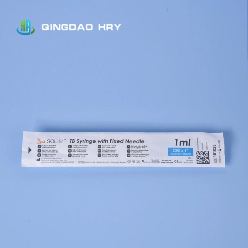 Manufacture of 1 Ml Disposable Vaccine Syringe with Needle Eo Sterile CE&ISO