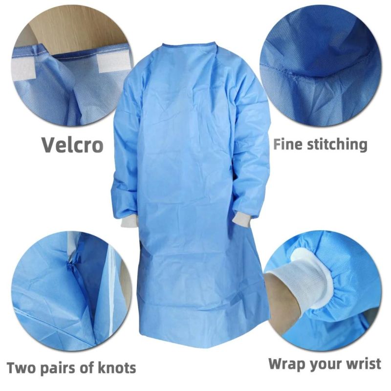 Surgical Supplier XL Green Non Woven Dustproof Place Dental for Big Women China Yellow Isolation Gowns
