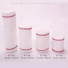 Medical Comsumable Available Samples Hf a-4 Red Line Elastic Crepe Bandage
