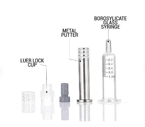 OEM Pharmaceutical Packaging Borosilicate Glass Empty Glass Syringe with Lure Lock /Lure Cap