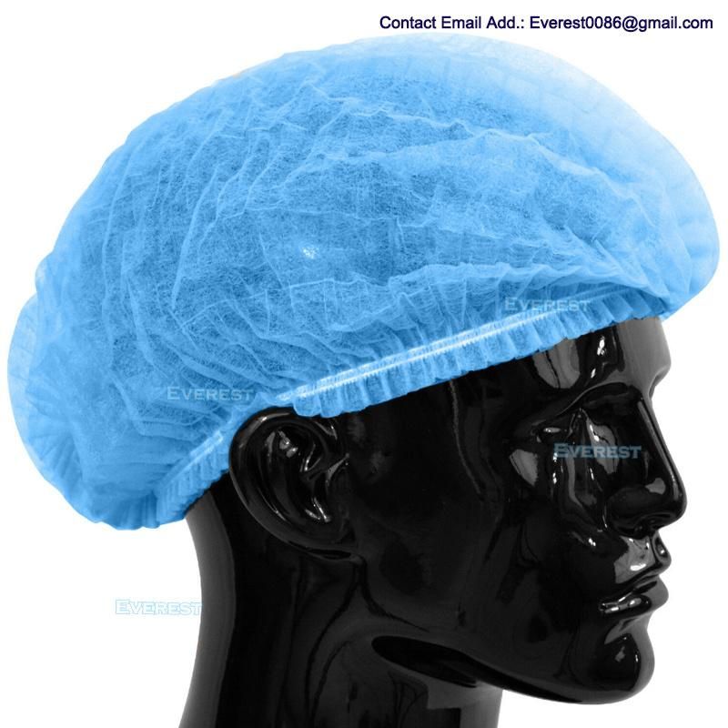 Disposable Non Woven Hair Net Mob Clip Caps Disposable Detectable Clip Cap Bouffant Cap