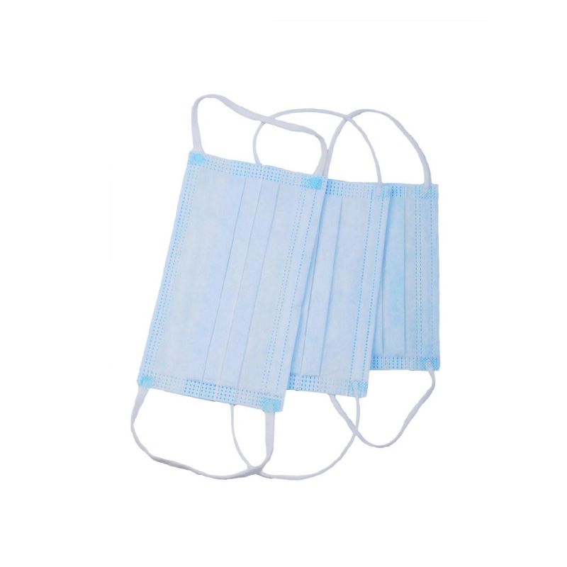 Improve Design Flat Elastic Ear Loop Non-Woven Fabric Disposable 3 Ply Surgical Face Mask