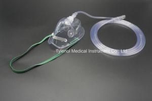 Medical PVC Oxygen Mask with Tubing Green Color or Transparent