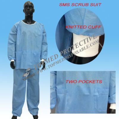 Hot! Nonwoven Disposable Hospital Pajamas, Patient Pajamas with Long Sleeves