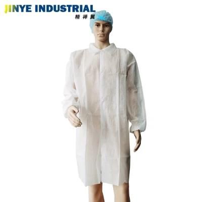 Disposable PP Non Woven Nonwoven Non-Woven Work Gown Doctor White Lab Coat Uniform