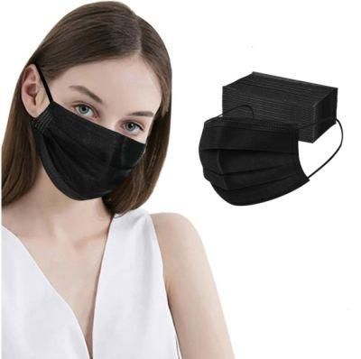 Factory Price Directly Black Hot Selling Disposable 3 Ply Medical Surgical Face Masks