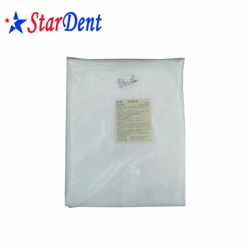 Ce Certified Waterproof Medical Disposable Protection Suit Non Woven Surgical Isolation Gown