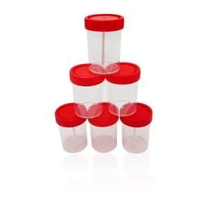 Disposable 30-120ml Sampling Cup Plastic Specimen Cup with Lid Stool Container