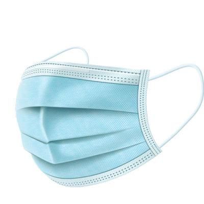 FDA CE Approved 3 Ply Disposable Anti Virus Dust Non Woven Protective Safety Surgical Blue Face Mask