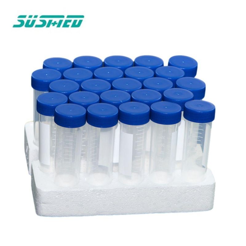 Centrifuge Tube 50ml 15ml Centrifuge Tube with Clear White Graduation